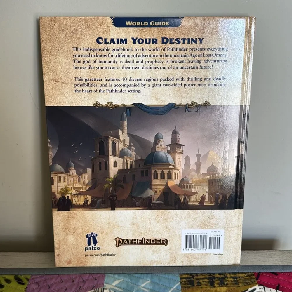Pathfinder Lost Omens World Guide Hardcover Book & Map